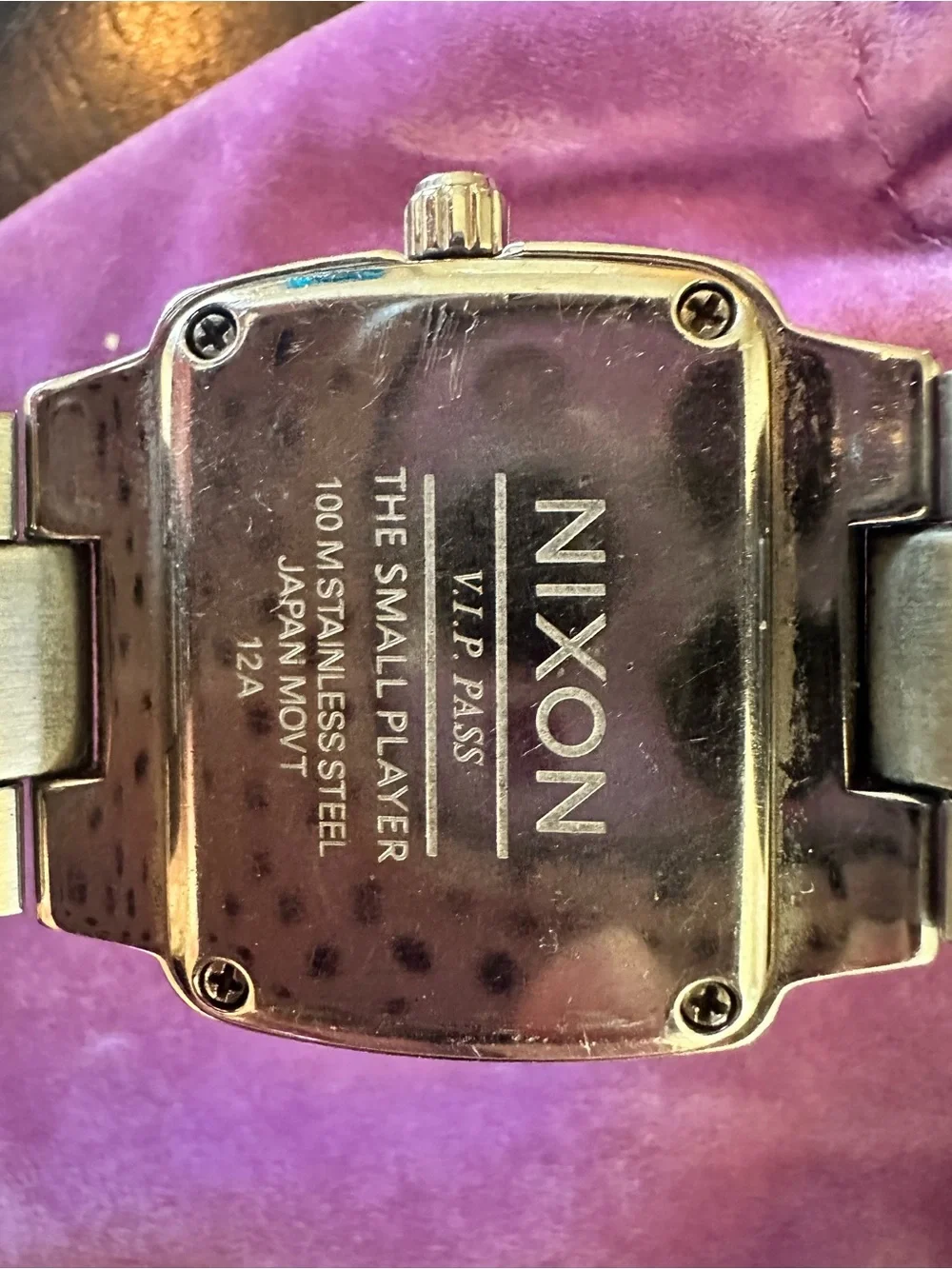 Nixon VIP Pass Small Player Silver Stainless Steel Watch